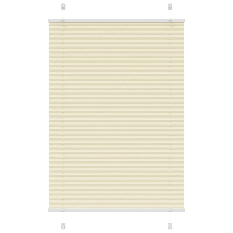 Vidaxl plissé rolgordijn 90x150 cm stofbreedte 89,4 cm polyester crème