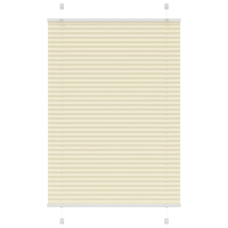 Vidaxl plissé rolgordijn 95x150 cm stofbreedte 94,4 cm polyester crème