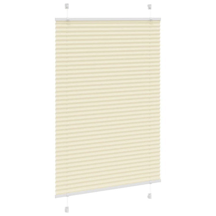 Vidaxl plissé rolgordijn 95x150 cm stofbreedte 94,4 cm polyester crème