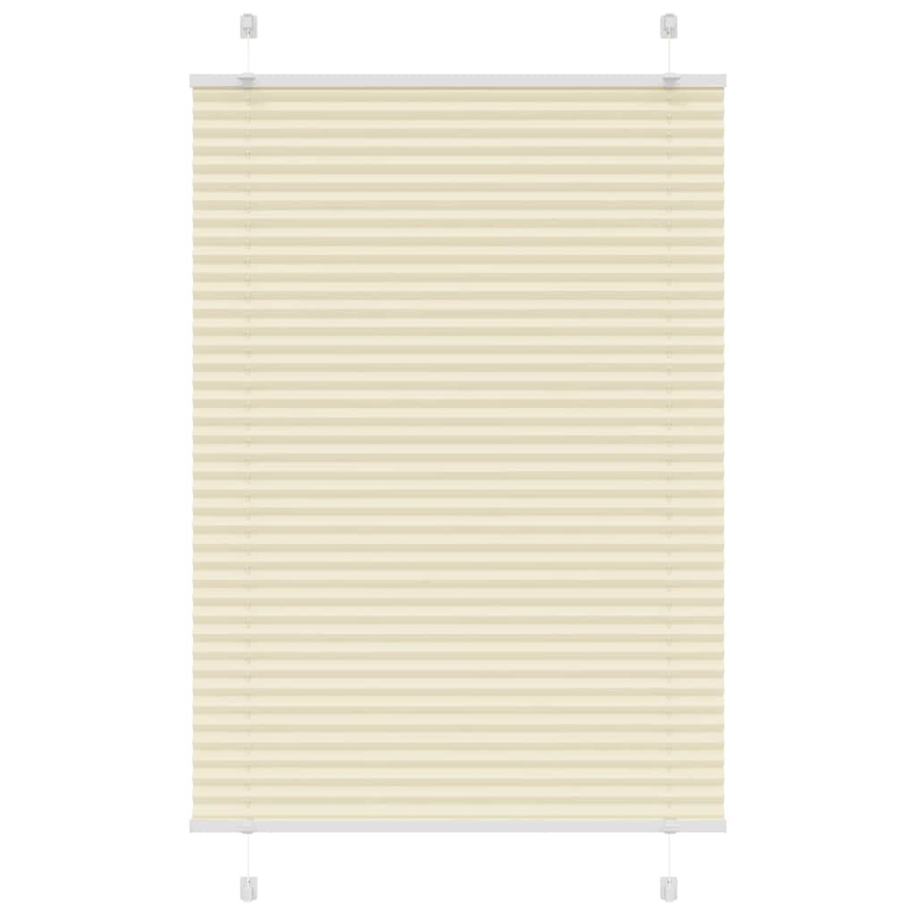 Vidaxl plissé rolgordijn 100x150 cm stofbreedte 99,4cm polyester crème