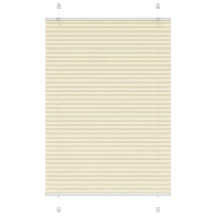 Vidaxl plissé rolgordijn 100x150 cm stofbreedte 99,4cm polyester crème