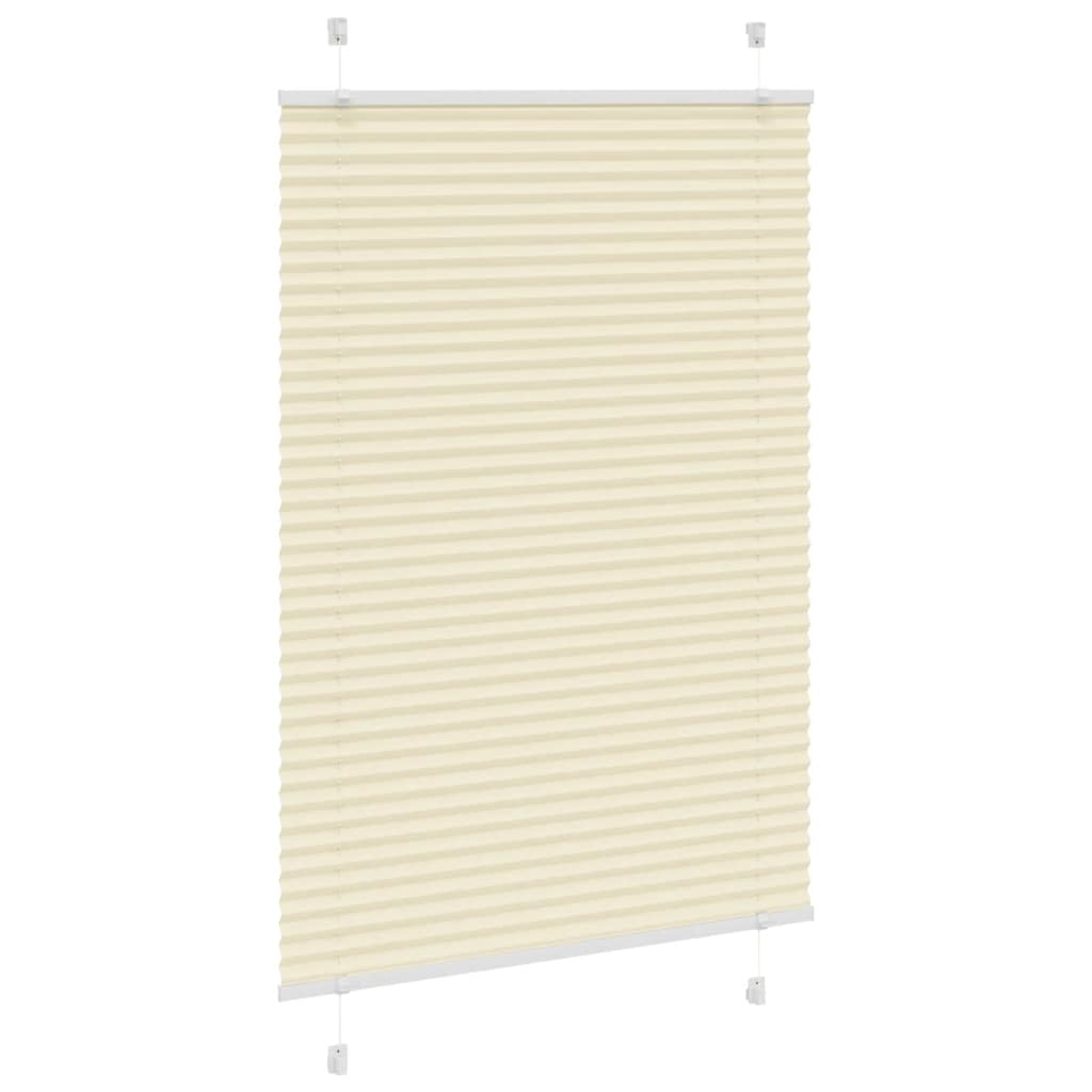 Vidaxl plissé rolgordijn 100x150 cm stofbreedte 99,4cm polyester crème
