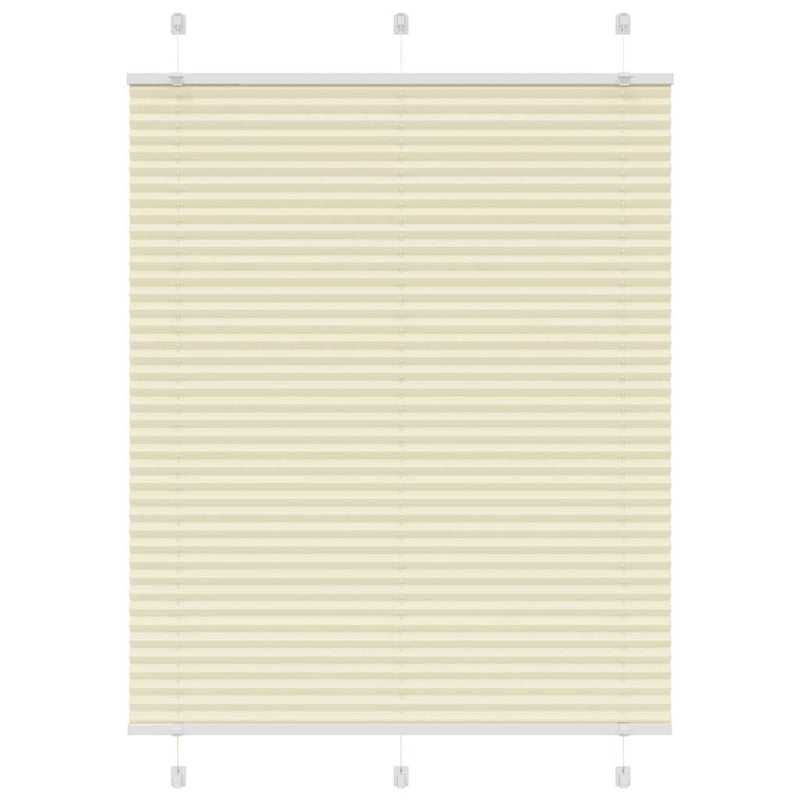 Vidaxl plissé rolgordijn 105x150cm stofbreedte 104,4cm polyester crème