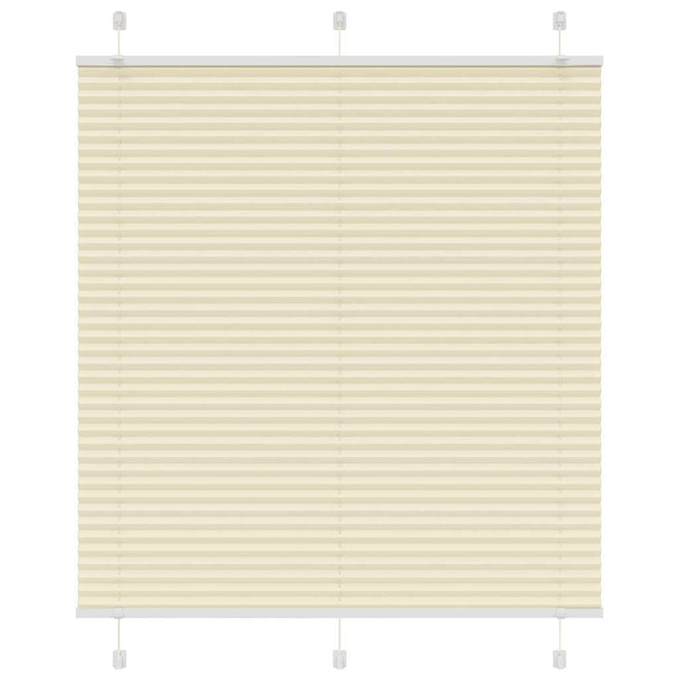 Vidaxl plissé rolgordijn 115x150cm stofbreedte 114,4cm polyester crème