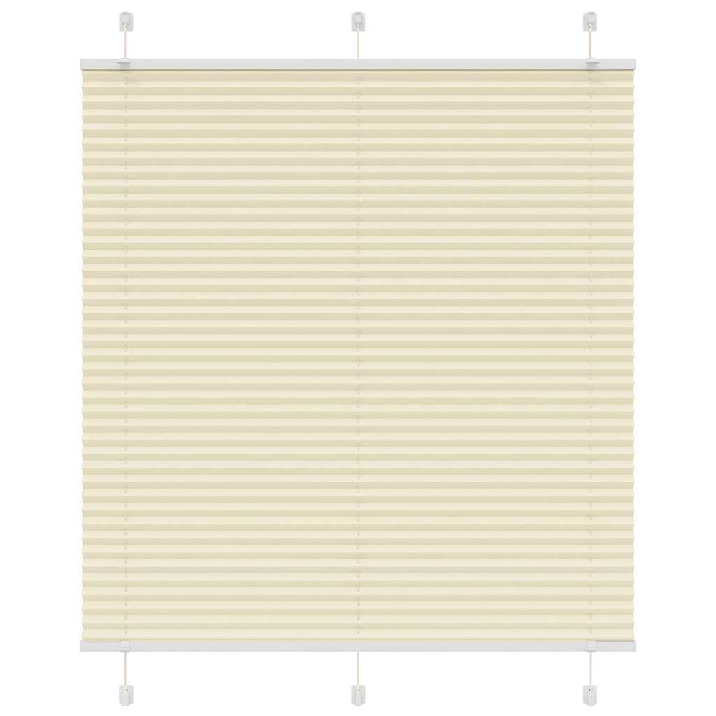 Vidaxl plissé rolgordijn 120x150cm stofbreedte 119,4cm polyester crème