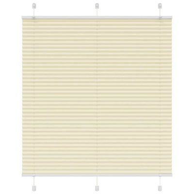 Vidaxl plissé rolgordijn 120x150cm stofbreedte 119,4cm polyester crème