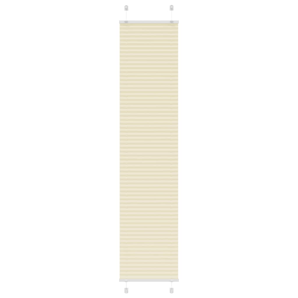 Vidaxl plissé rolgordijn 40x200 cm stofbreedte 39,4 cm polyester crème