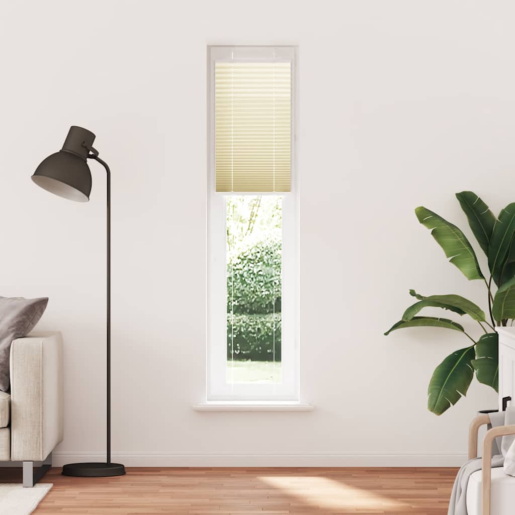 Vidaxl plissé rolgordijn 50x200 cm stofbreedte 49,4 cm polyester crème