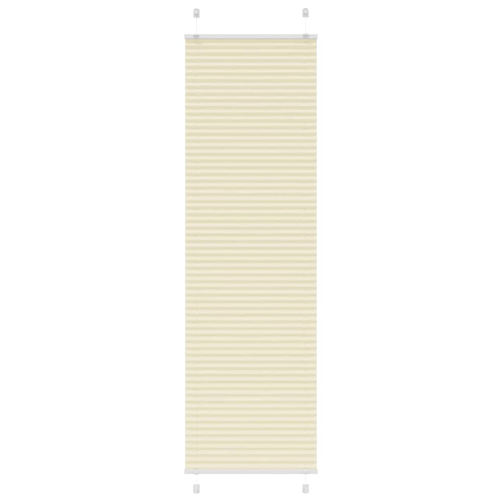 Vidaxl plissé rolgordijn 65x200 cm stofbreedte 64,4 cm polyester crème