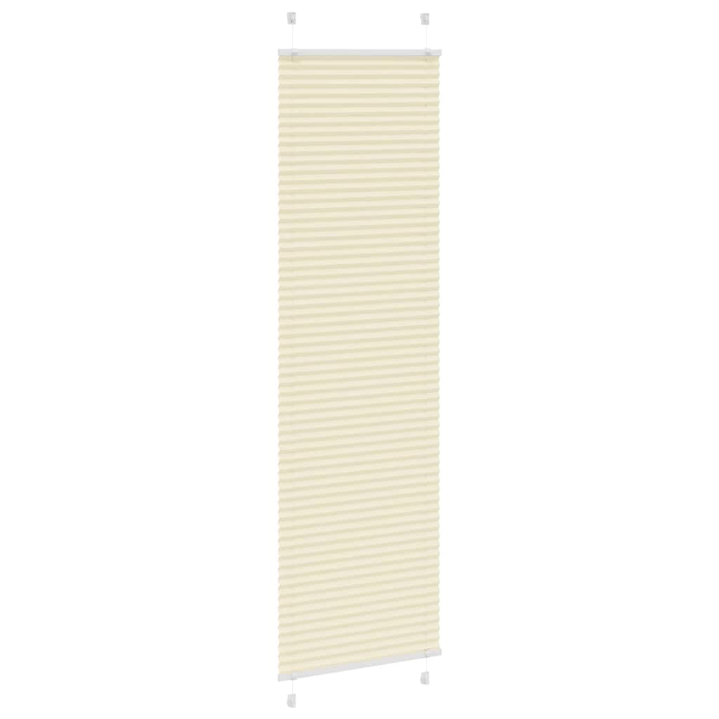 Vidaxl plissé rolgordijn 65x200 cm stofbreedte 64,4 cm polyester crème