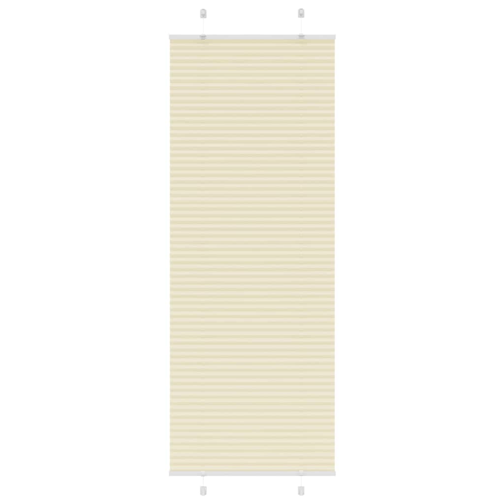 Vidaxl plissé rolgordijn 70x200 cm stofbreedte 69,4 cm polyester crème
