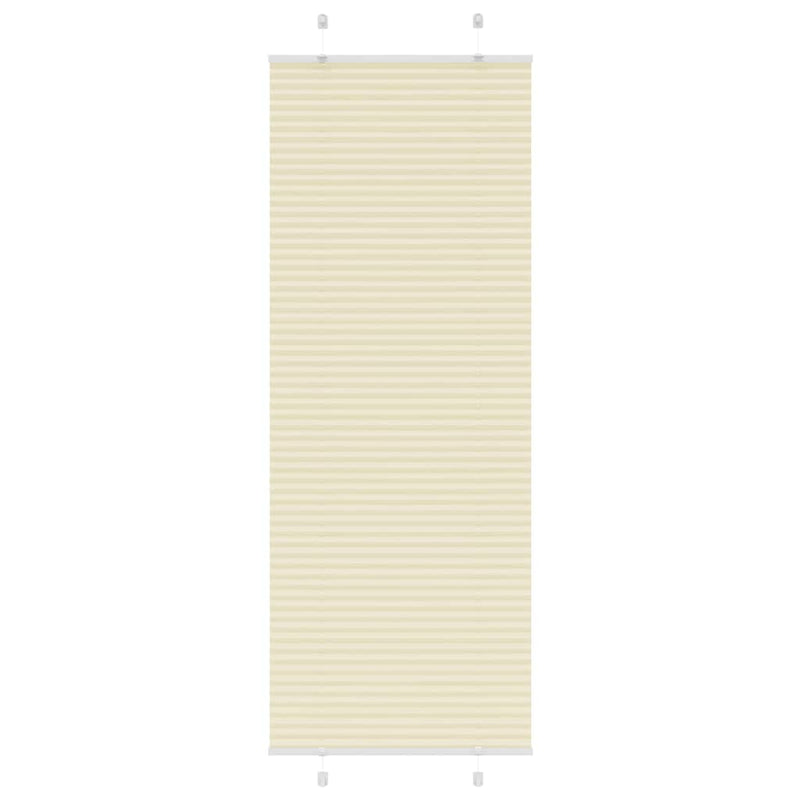 Vidaxl plissé rolgordijn 75x200 cm stofbreedte 74,4 cm polyester crème