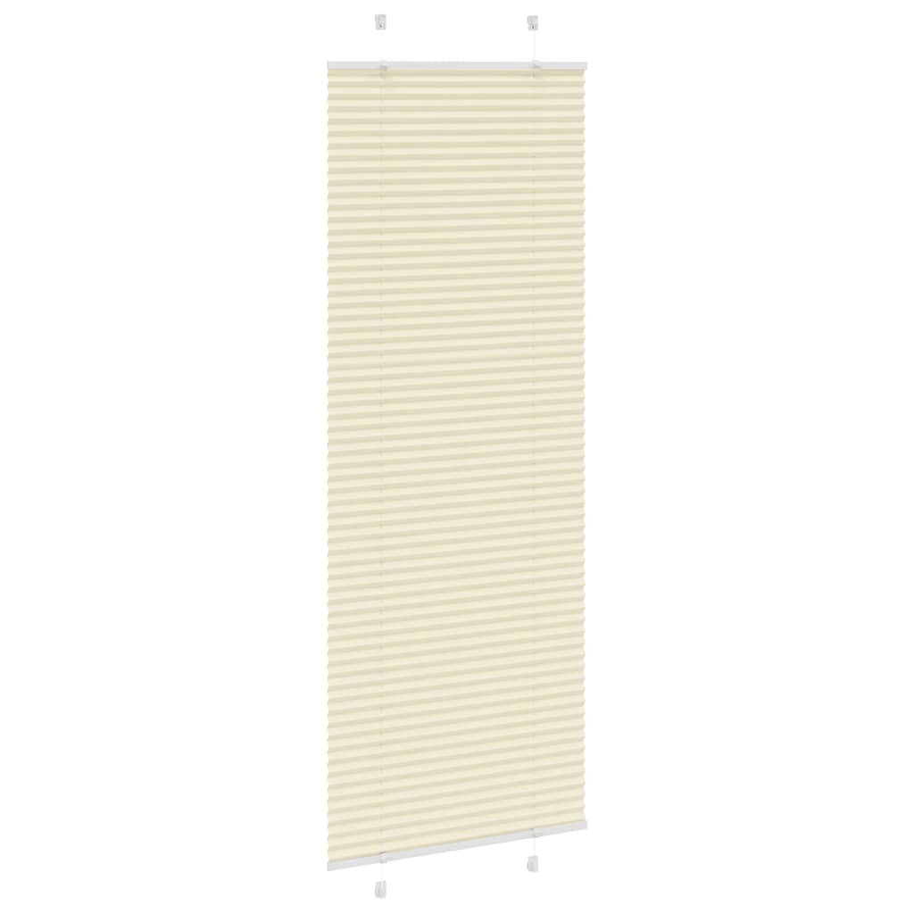 Vidaxl plissé rolgordijn 80x200 cm stofbreedte 79,4 cm polyester crème