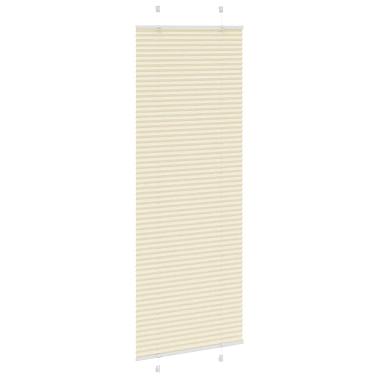 Vidaxl plissé rolgordijn 80x200 cm stofbreedte 79,4 cm polyester crème