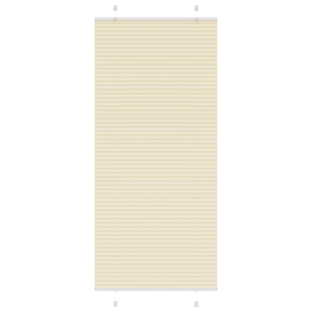 Vidaxl plissé rolgordijn 85x200 cm stofbreedte 84,4 cm polyester crème