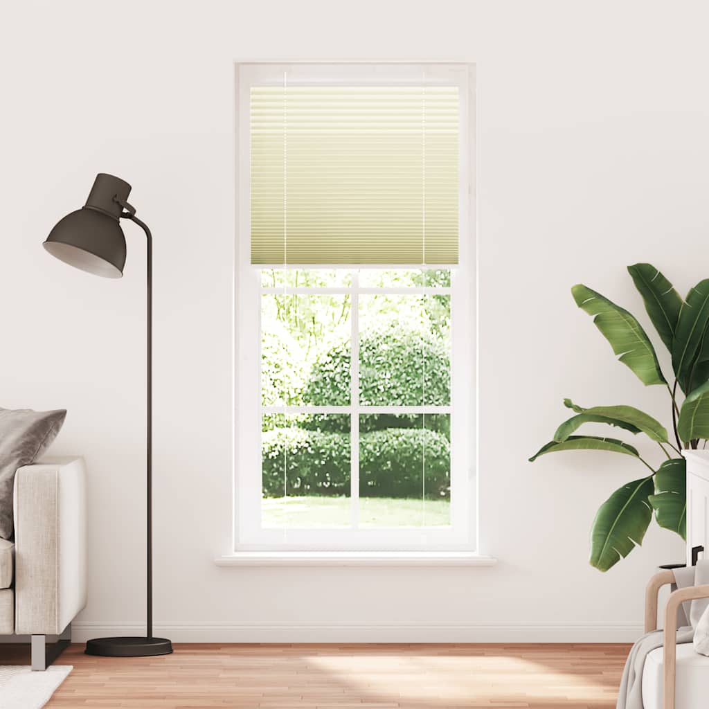 Vidaxl plissé rolgordijn 85x200 cm stofbreedte 84,4 cm polyester crème