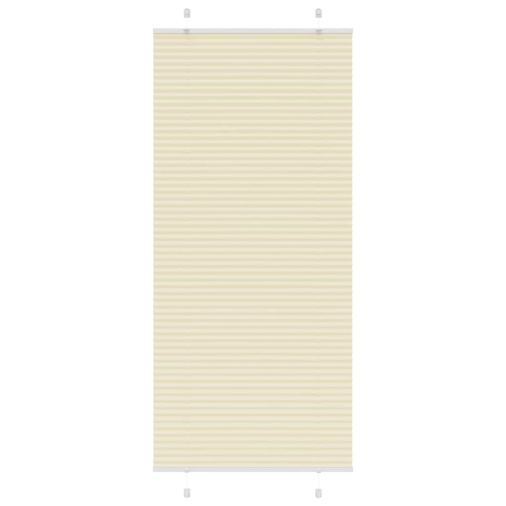 Vidaxl plissé rolgordijn 95x200 cm stofbreedte 94,4 cm polyester crème