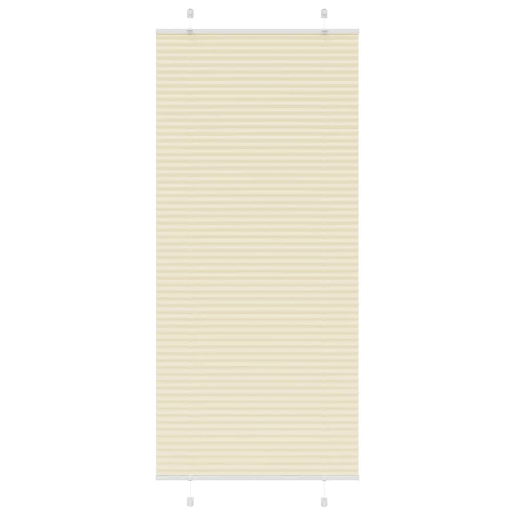 Vidaxl plissé rolgordijn 100x200 cm stofbreedte 99,4cm polyester crème