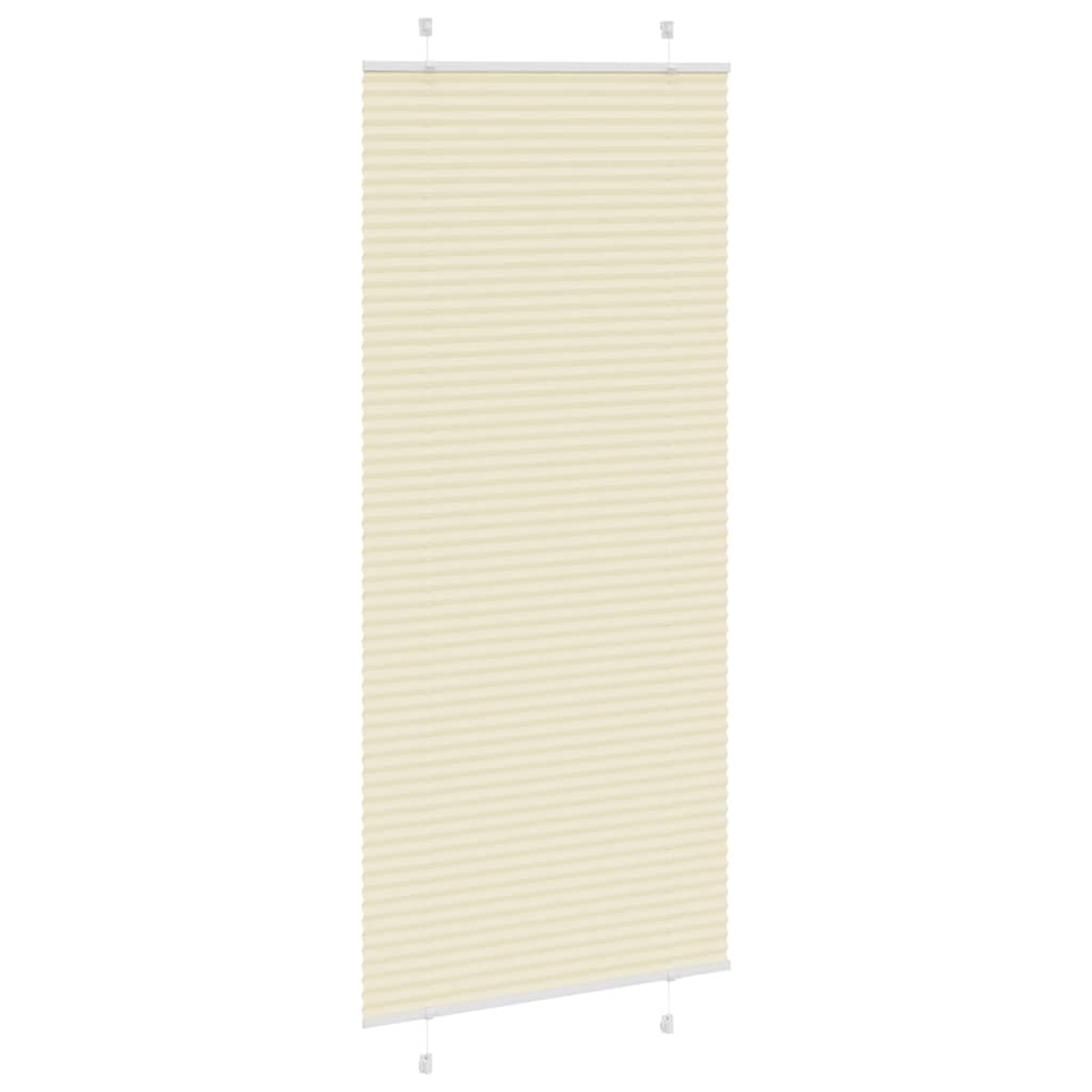 Vidaxl plissé rolgordijn 100x200 cm stofbreedte 99,4cm polyester crème