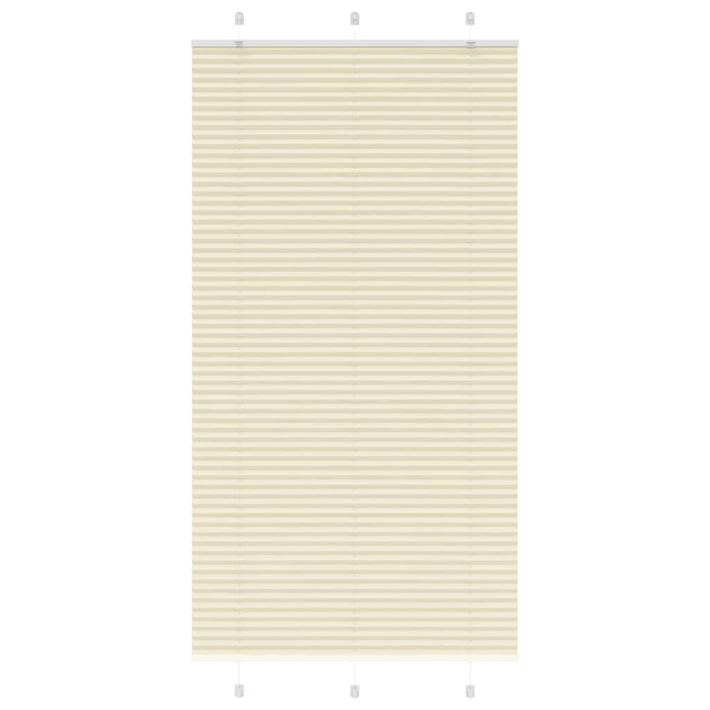 Vidaxl plissé rolgordijn 105x200cm stofbreedte 104,4cm polyester crème