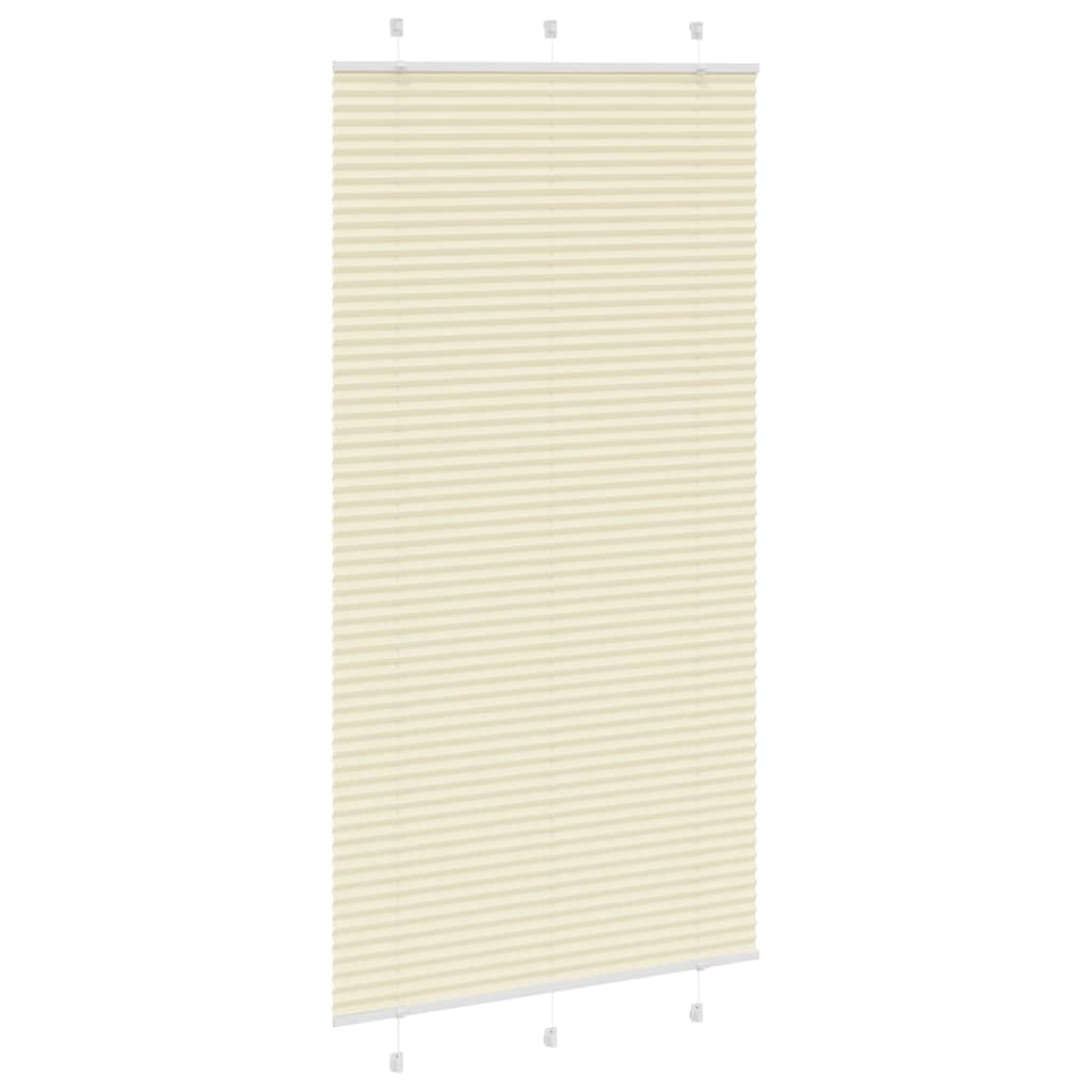 Vidaxl plissé rolgordijn 105x200cm stofbreedte 104,4cm polyester crème