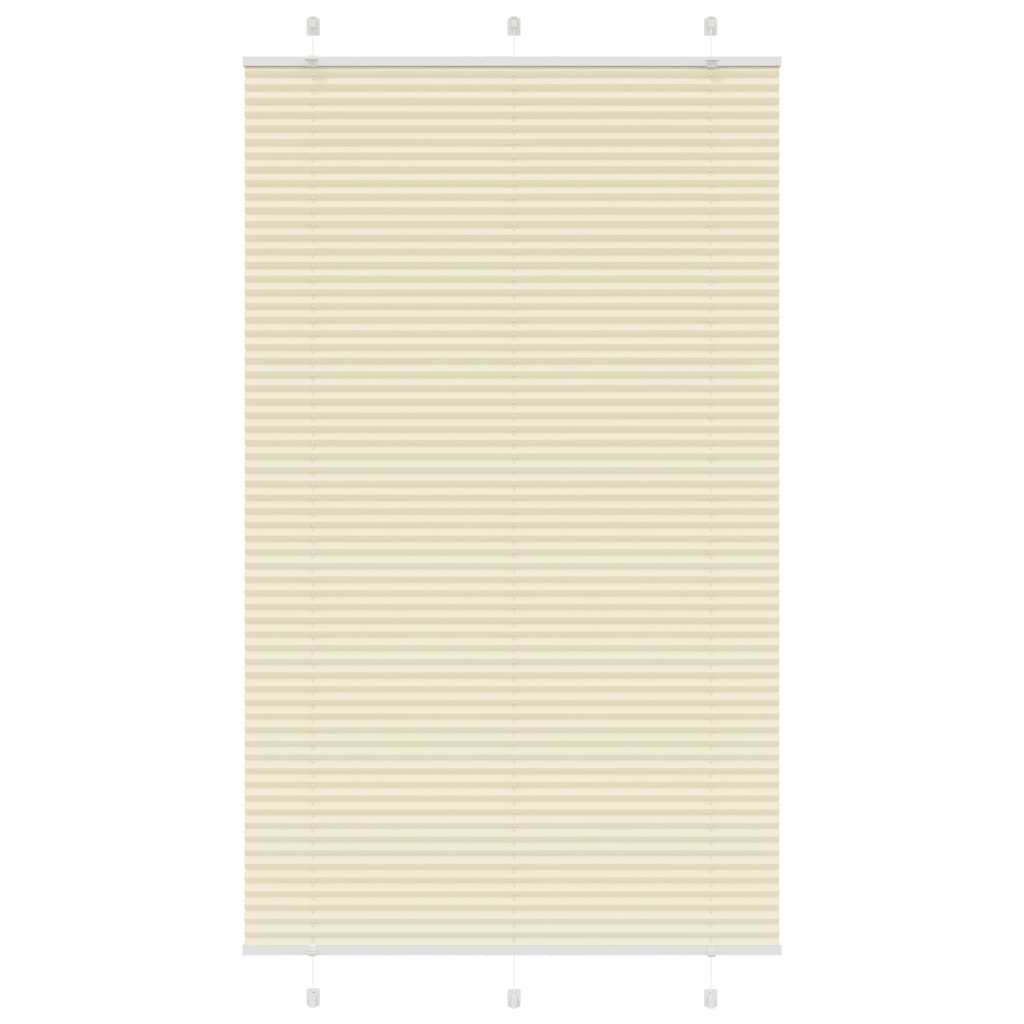 Vidaxl plissé rolgordijn 110x200cm stofbreedte 109,4cm polyester crème