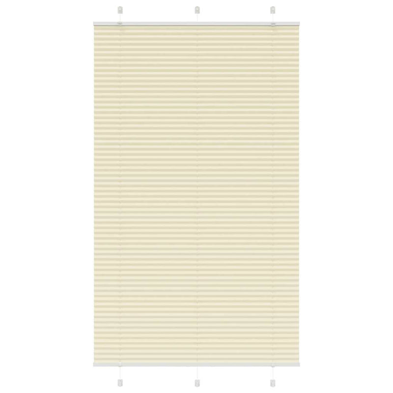 Vidaxl plissé rolgordijn 115x200cm stofbreedte 114,4cm polyester crème