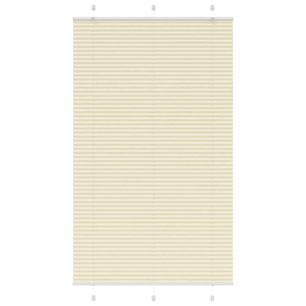 Vidaxl plissé rolgordijn 120x200cm stofbreedte 119,4cm polyester crème