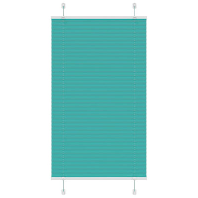 Vidaxl plissé rolgordijn 75x100 cm stofbreedte 74,4 cm petrol groen
