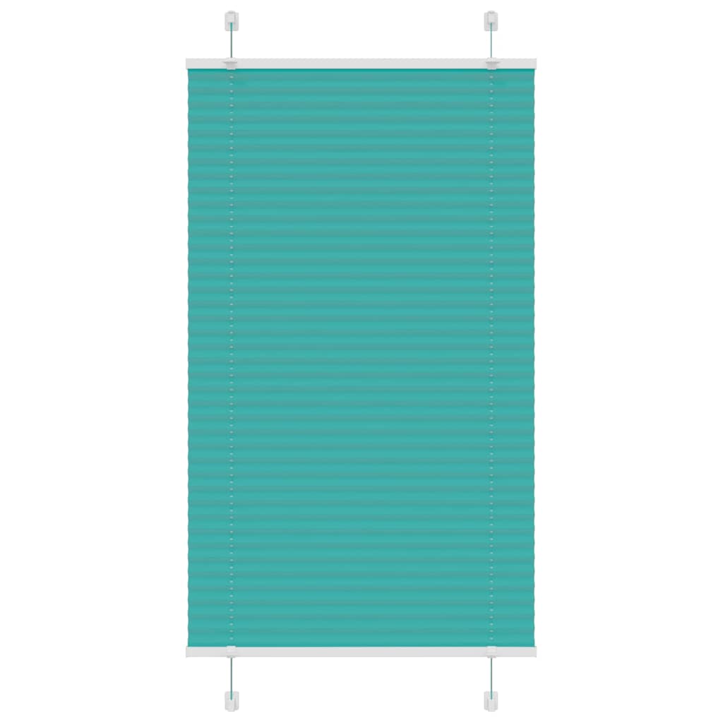 Vidaxl plissé rolgordijn 80x100 cm stofbreedte 79,4 cm petrol groen