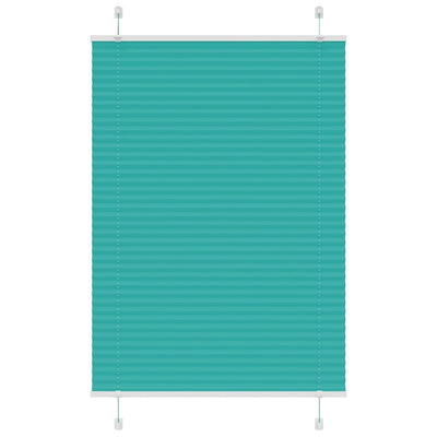 Vidaxl plissé rolgordijn 100x100 cm stofbreedte 99,4cm petrol groen