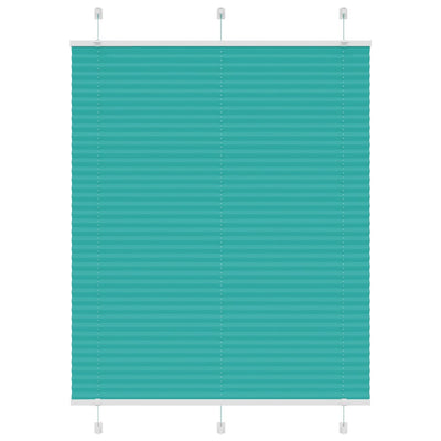 Vidaxl plissé rolgordijn 110x100 cm stofbreedte 109,4cm petrol groen