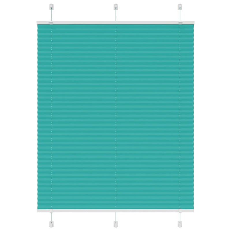 Vidaxl plissé rolgordijn 110x100 cm stofbreedte 109,4cm petrol groen