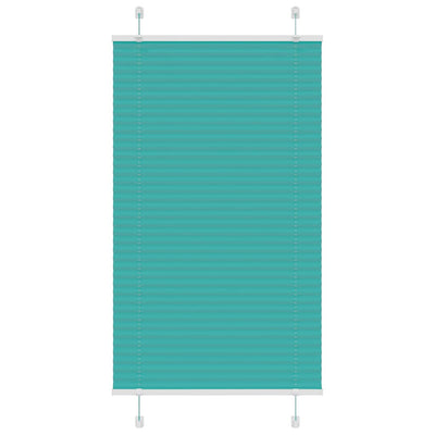 Vidaxl plissé rolgordijn 80x150 cm stofbreedte 79,4 cm petrol groen