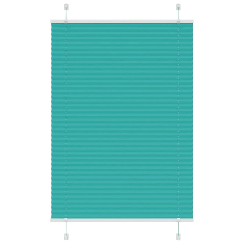Vidaxl plissé rolgordijn 100x150 cm stofbreedte 99,4cm petrol groen