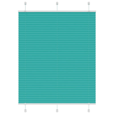 Vidaxl plissé rolgordijn 105x150cm stofbreedte 104,4cm petrol groen