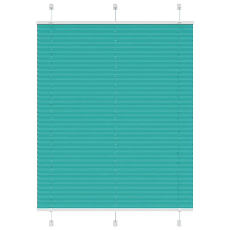 Vidaxl plissé rolgordijn 105x150cm stofbreedte 104,4cm petrol groen