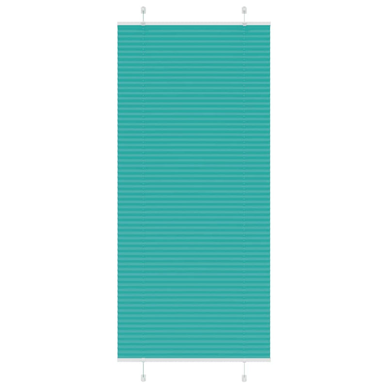 Vidaxl plissé rolgordijn 85x200 cm stofbreedte 84,4 cm petrol groen