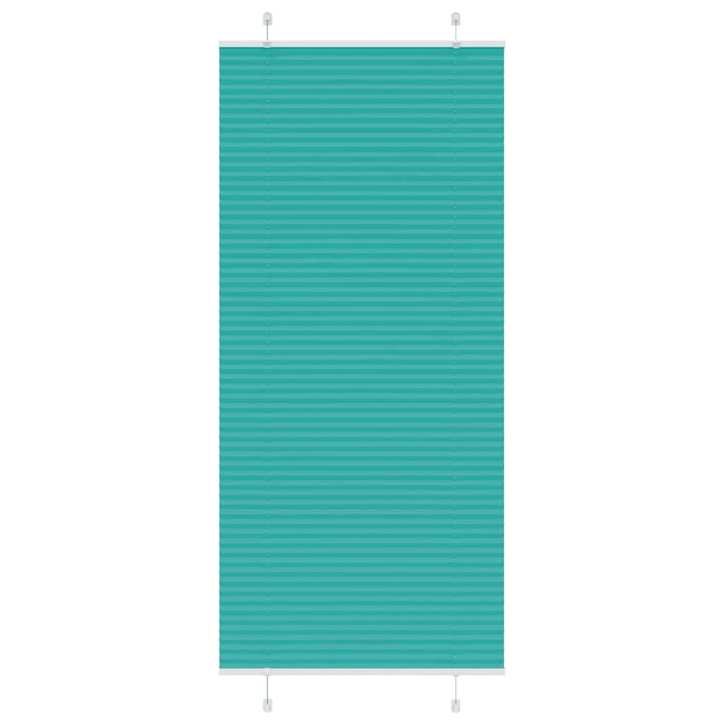 Vidaxl plissé rolgordijn 90x200 cm stofbreedte 89,4 cm petrol groen