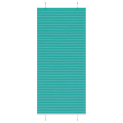Vidaxl plissé rolgordijn 90x200 cm stofbreedte 89,4 cm petrol groen