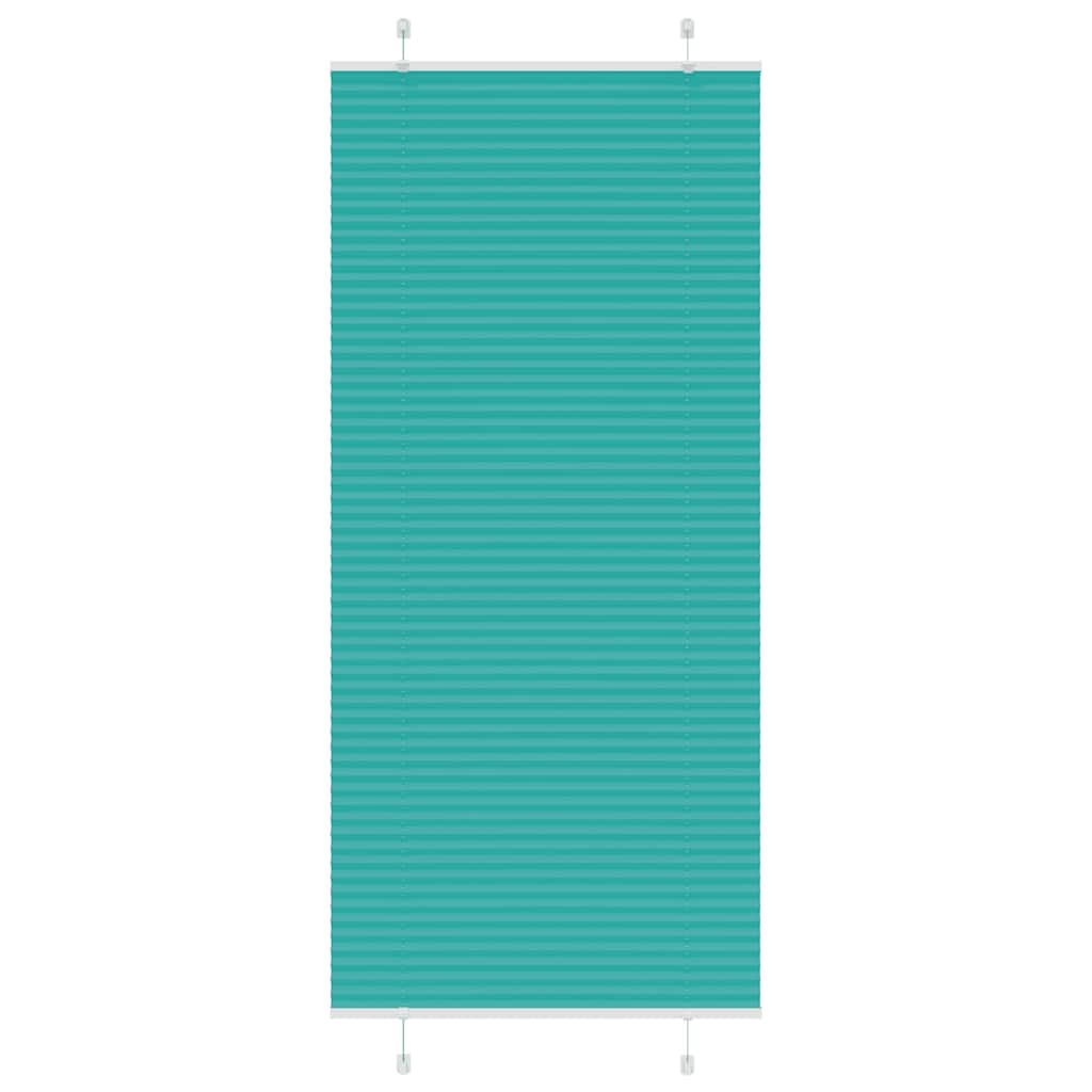 Vidaxl plissé rolgordijn 95x200 cm stofbreedte 94,4 cm petrol groen