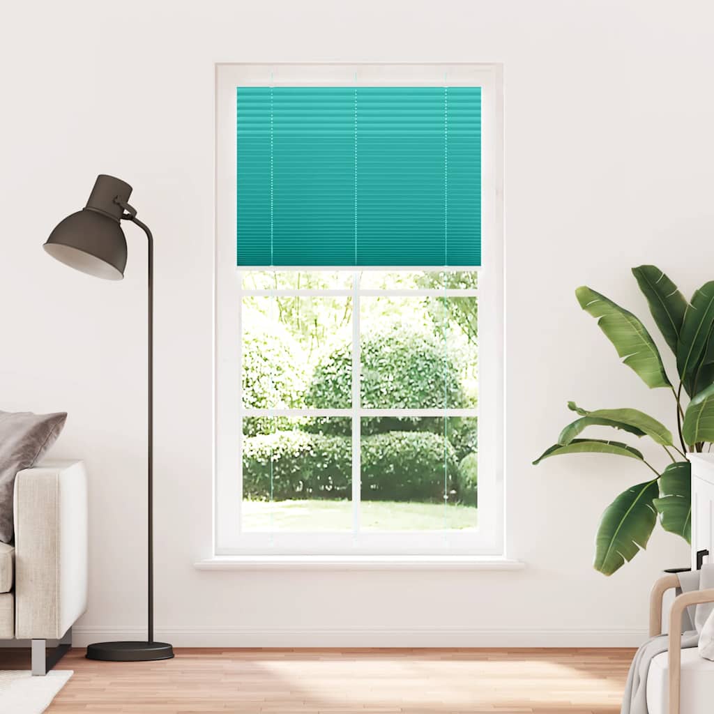 Vidaxl plissé rolgordijn 110x200cm stofbreedte 109,4cm petrol groen