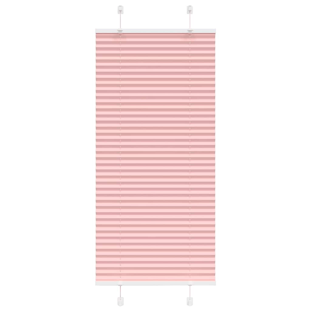Vidaxl plissé rolgordijn 65x100 cm stofbreedte 64,4 cm polyester roze