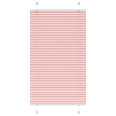 Vidaxl plissé rolgordijn 75x100 cm stofbreedte 74,4 cm polyester roze