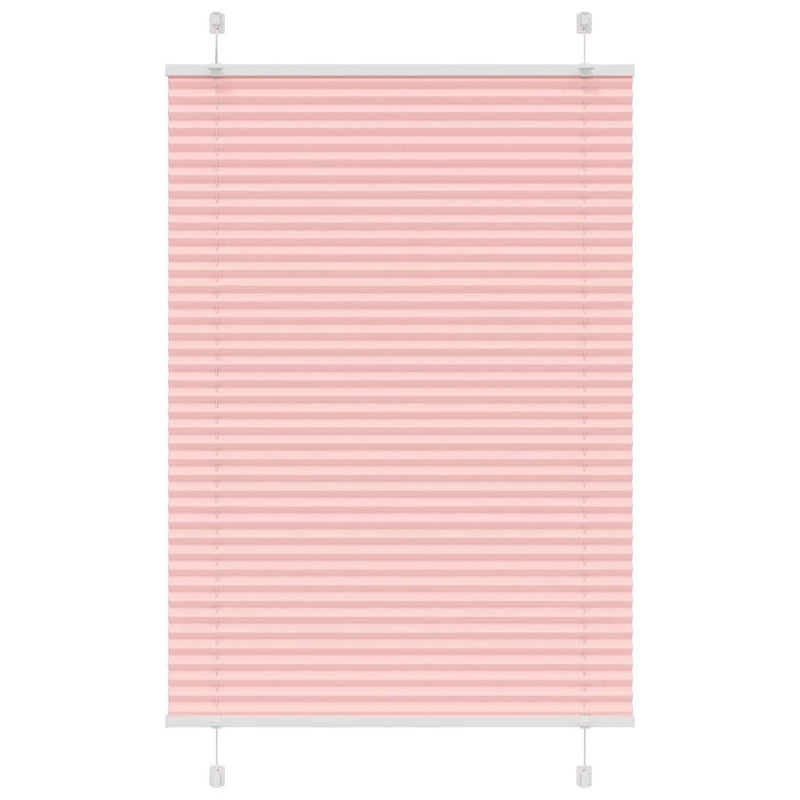 Vidaxl plissé rolgordijn 85x100 cm stofbreedte 84,4 cm polyester roze