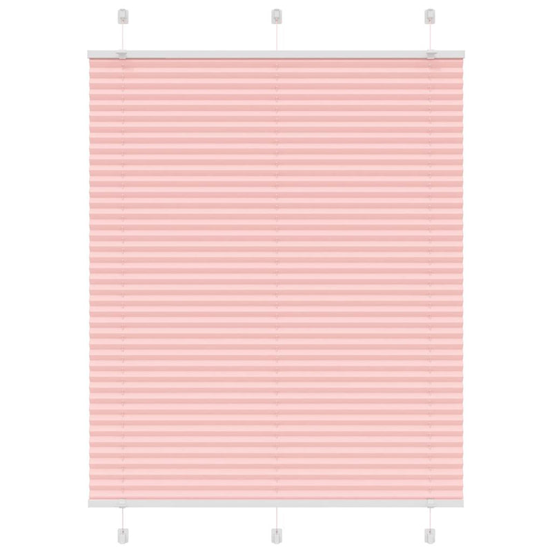 Vidaxl plissé rolgordijn 110x100cm stofbreedte 109,4cm polyester roze