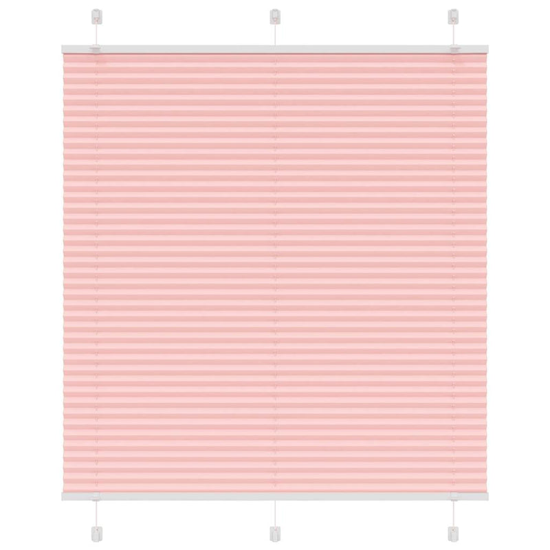 Vidaxl plissé rolgordijn 120x100cm stofbreedte 119,4cm polyester roze