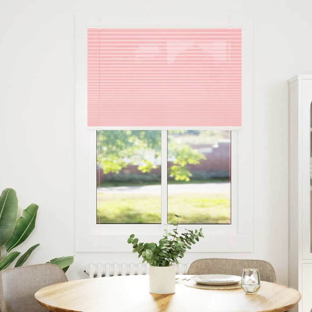 Vidaxl plissé rolgordijn 95x150 cm stofbreedte 94,4 cm polyester roze