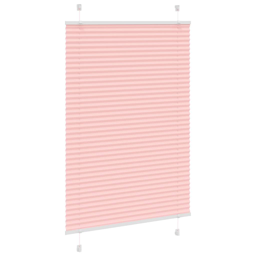 Vidaxl plissé rolgordijn 95x150 cm stofbreedte 94,4 cm polyester roze