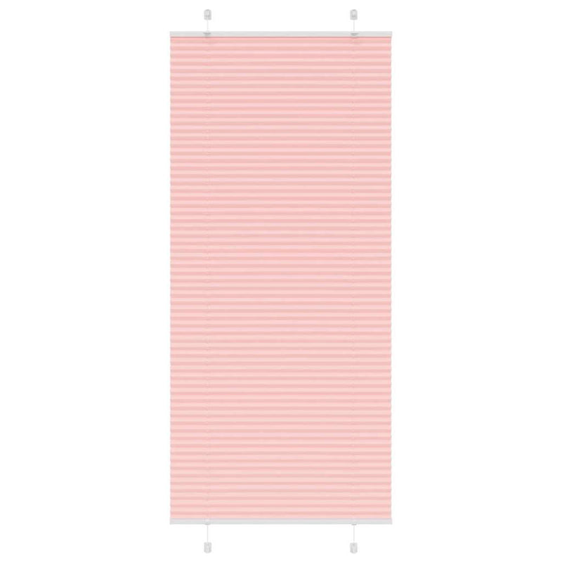 Vidaxl plissé rolgordijn 85x200 cm stofbreedte 84,4 cm polyester roze